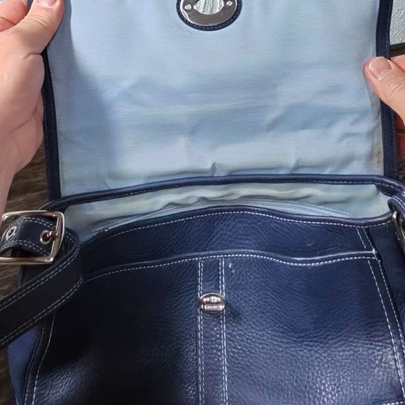 Coach Dark Blue Crossbody Bag Purse - Picture 8 of 13